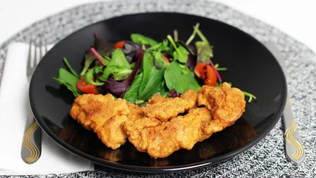 Chicken Schnitzel and Salad